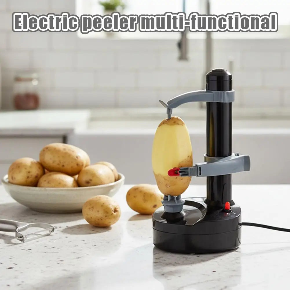 Elektrischer Kartoffelschäler, Multifunktionaler Obstschäler mit Adapter und Ersatzklingen