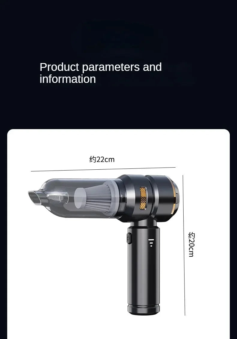 Auto-Staubsauger, leistungsstarker, tragbarer, kabelloser, bürstenloser Motor, Reinigungsmaschine, leistungsstarker Luftstaubsauger für Haushaltsgeräte