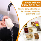 8 Gitter tragbare Snackplatten Organizer geteilt Serviert ablett mit Deckel und Griff mit wieder verwendbaren Snack box Wohnkultur Drops hipping