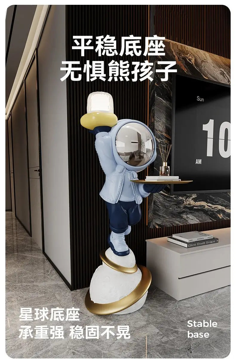 Moderne nordische Stil Wohnkultur Astronaut stand große Ornamente Skulptur Harz Handwerk Statue Schlafzimmer Einweihungsgeschenk