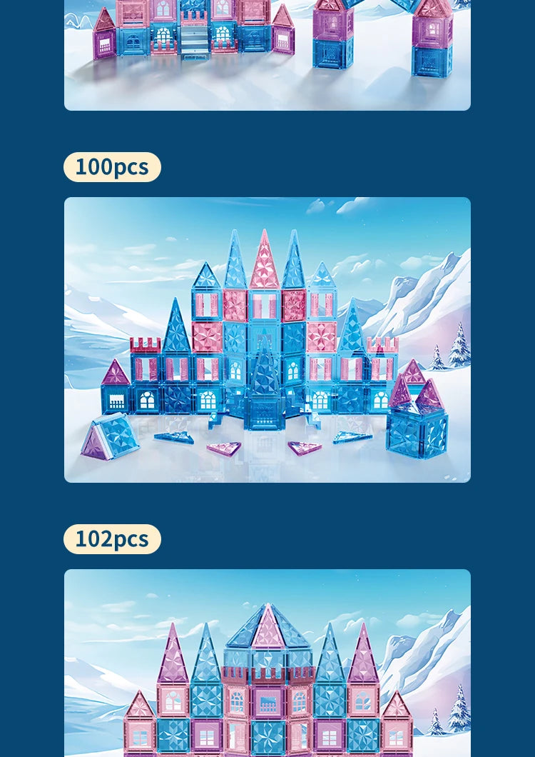 Kinderspielzeug, magnetische Fliesen, Frozen-Set, Klassenzimmer-Essentials, Magnet-Bauspielzeug für Kleinkinder, Vorschule, Montessori-Lernspiele für