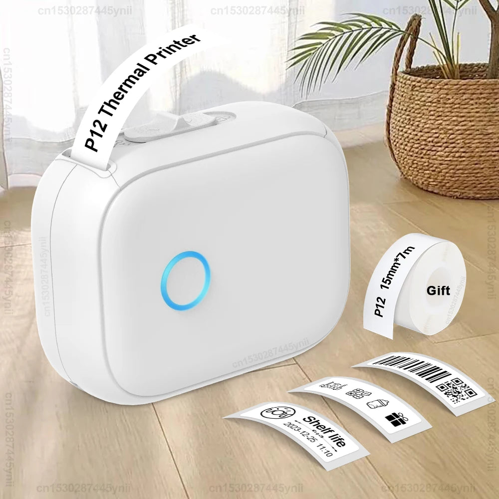 P12 Label Maker Mini tragbarer Thermo-Etikettendrucker ähnlich wie D11 D110 D101 Marklife P12 Etikettenmaschine DIY P12 Etikettenaufkleber