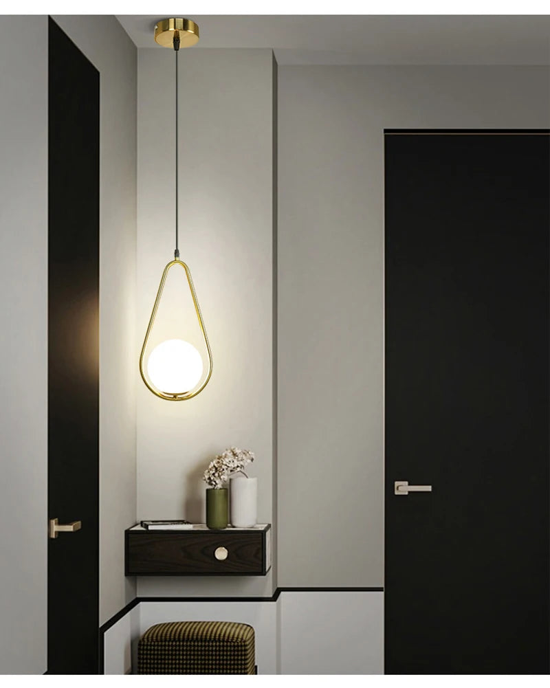 Nordische Glaskugel Pendel leuchten Messing schwarz Hängelampe modernes Wohnzimmer Esszimmer Schlafzimmer Dekor Decken leuchte Haus Lampen für Schlafzimmer Wohnzimmer Korridor Licht Balkon Lichter Decken leuchten