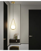 Nordische Glaskugel Pendel leuchten Messing schwarz Hängelampe modernes Wohnzimmer Esszimmer Schlafzimmer Dekor Decken leuchte Haus Lampen für Schlafzimmer Wohnzimmer Korridor Licht Balkon Lichter Decken leuchten