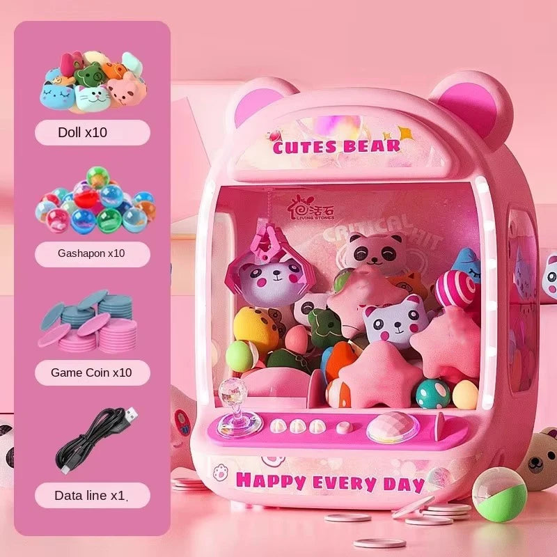 Große Größe DIY Puppe Maschine Kinder Münze Betrieben Spielen Spiel Mini Klaue Fangen Spielzeug Kran Maschinen Musik Puppe Kinder Weihnachten Geschenke Spielzeug