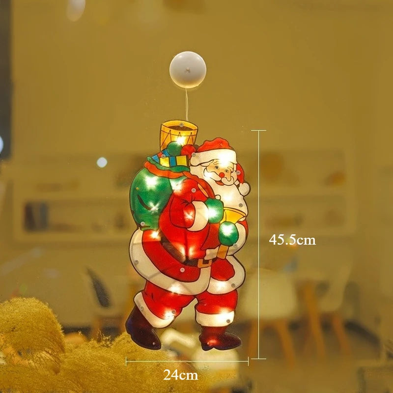 Neue dekorative LED-Weihnachtslichter, Santa Claus Rentier Fenster Display geformte Lichter für das Festival