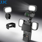 JJC Verbesserte magnetische Mini-LED-Leuchte für DJI Osmo Pocket 3, wiederaufladbares Selfie-Fülllicht, 3 Farbmodi, Pocket 3 Vlog-Zubehör