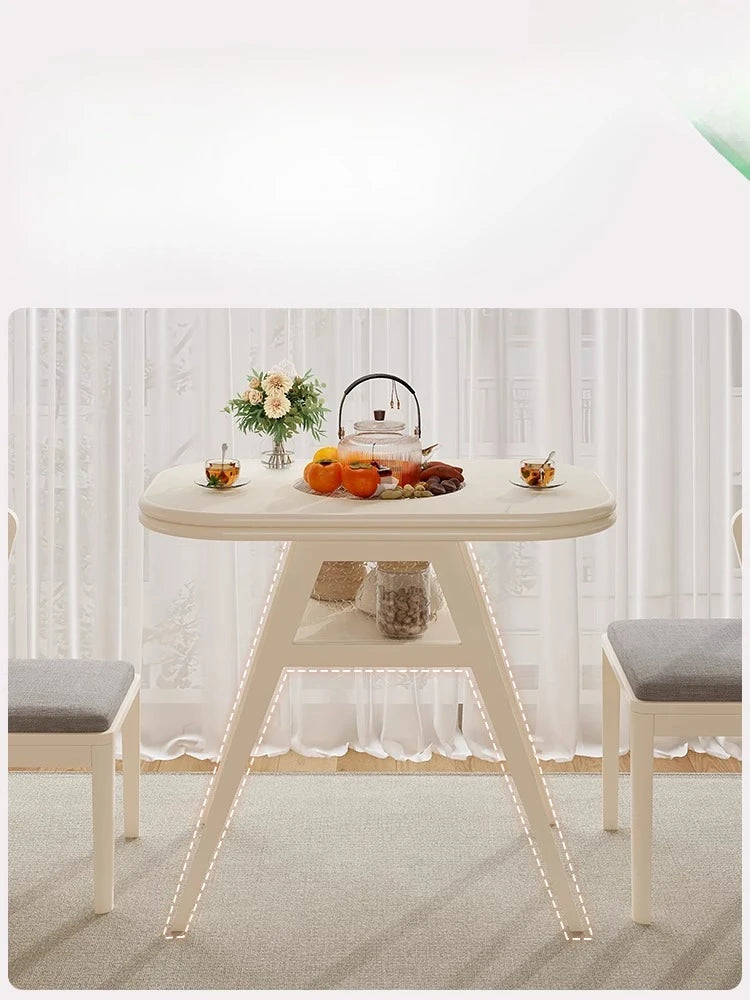 Multifunktionaler Couchtisch aus massivem Holz, hochwertiger integrierter Tisch mit Elektrogehäuse für Herd, Tee und Grill