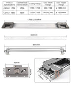 Möbelbeschläge in Sondergröße, Schlafzimmer, Aluminium, eingebetteter Kleiderschrank, Platzierungstür, koplanare Dämpfung, Schiebesystem