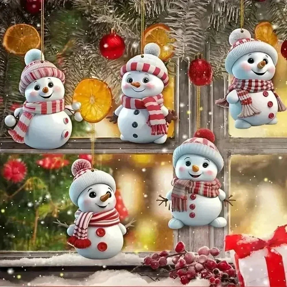 1/5 Stück Weihnachten süße Schneemann Dekoration Anhänger für Winter Weihnachtsbaum Dekoration Neujahr Weihnachtsgeschenke Partyzubehör