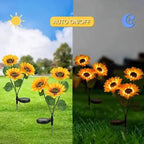 Solar Sonnenblumen-Gartenleuchte – LED, Wasserdicht, Auto Ein/Aus