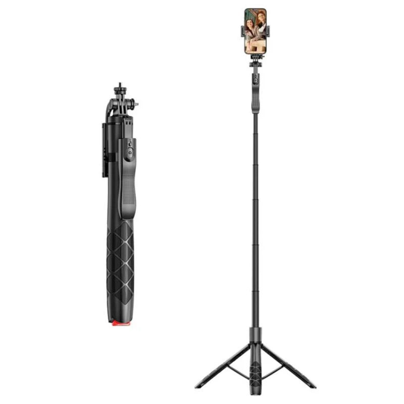 LISCN L16TT Selfie Stick Stativ – 1,8m ausfahrbar, Bluetooth, 360° drehbar | Faltbares Stativ