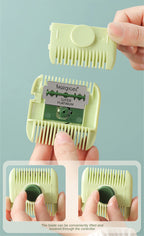 2-in-1-Baby-Haarschnitt- und Friseurkamm zum Trimmen von Pony und gebrochenem Haar, Pony-Trimmer, manuell, tragbar, für Kinder