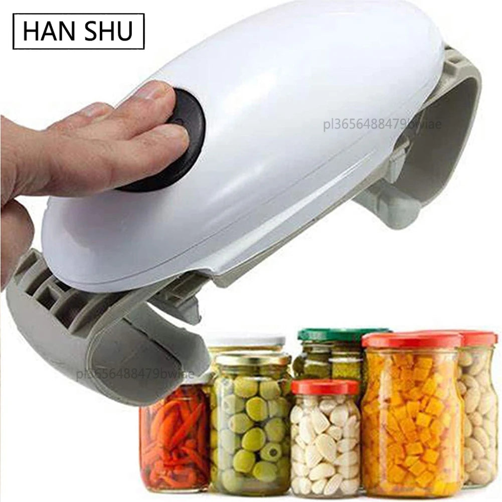 Elektrischer Dosenöffner, einfach und leicht zu öffnen von Dosenflaschen, batteriebetrieben, One-Touch-Blech für alle Arten von Gläsern, Flaschen