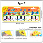 Klaviermatte für Kinder, Kinder, Kleinkinder, Bodentastatur, Tanzmatte, Baby, Fitness, Spielen, Tiermusik, Decke, Instrument, Spielzeug, Mädchen, Jungen, Geschenk