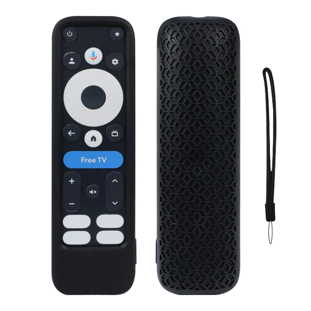Silikon-Schutzhülle für Onn Google TV 4K Pro 2024 Fernbedienung – rutschfest, inkl. Lanyard