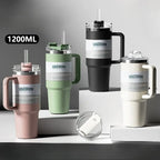 40-Unzen-Autobecher, isolierter Strohbecher aus Edelstahl 304, Eisbecher, Auto-Wasserbecher