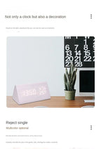 Réveil LED pour étudiant, horloge murale simple, affichage de la température, contrôle du son, horloge de table, bureau, décoration d'intérieur, jardin