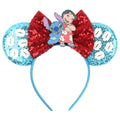 Prinzessin Haarreif mit Pailletten-Bogen – Disney-Motive, Halloween & Party | Damen & Kinder