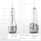 H2ofloss Wasser flosser Mundspülung, HF-6 tragbare elektrische zahn ärztliche schnur lose orale 5 Düsens pitzen für die Zahn reinigung Gesundheits versorgung