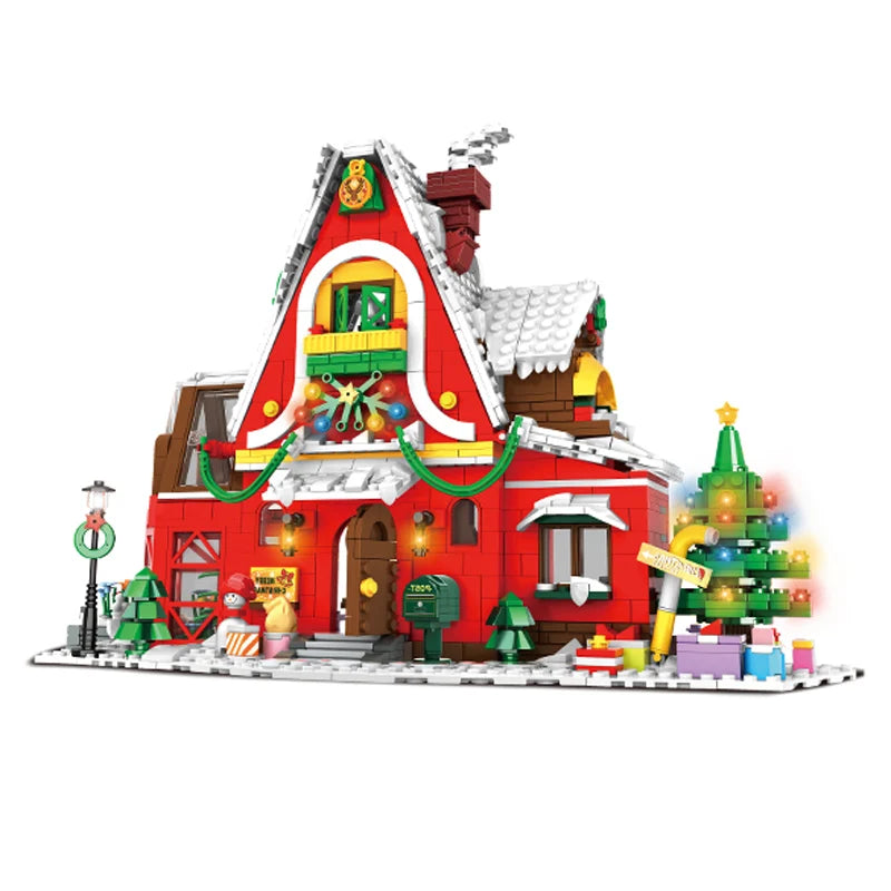 2023 stadt Kreativität Winter Dorf Weihnachten Haus Weihnachten KUNST Haus Modell Bausteine Ziegel Kinder Spielzeug Weihnachten Geschenk