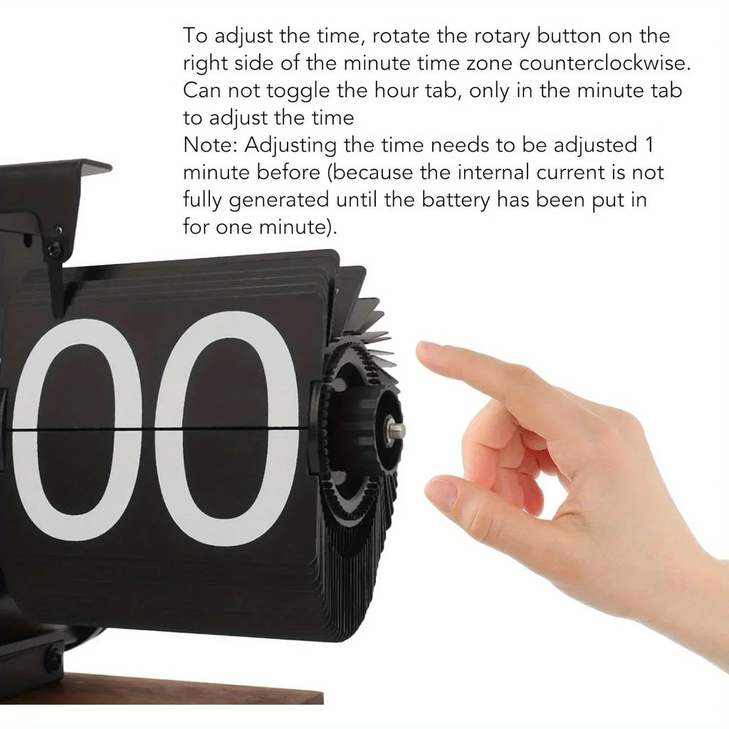 Batteriebetriebene mechanische Schmelzuhr, klappbare Schreibtischuhr, digitale Retro-Uhr mit automatischem rotierendem Rohr, zur Dekoration