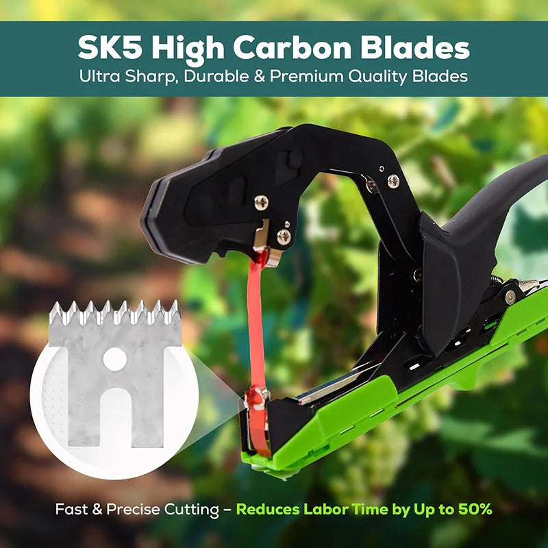 Leichte Pflanzenbindemaschine, Gartenpflanzenrebe, Tapetool für Gemüse, Trauben, Tomaten, Gurken, Pfeffer, Tapener, Bänder, Bindewerkzeug