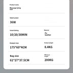 Ganzkörper-Massagematte mit Airbags, Dehnungsheizung, 3D-Entspannung der Lendenwirbelsäule, Rückenmassagegerät, PU-Leder, tragbar und tragbar