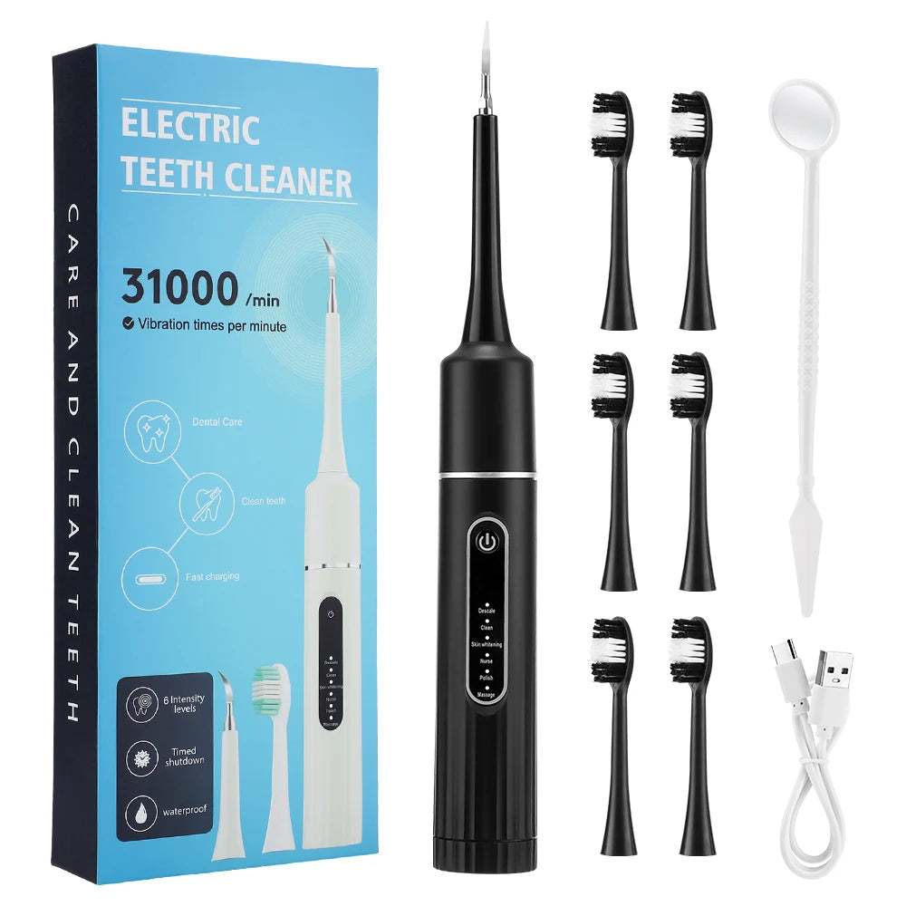 Elektrischer Zahn reiniger Dental Scaler 6 Gänge Schall vibration Zahnbürste Zahnstein Zahnstein entferner Zahn aufhellung Reinigungs werkzeuge
