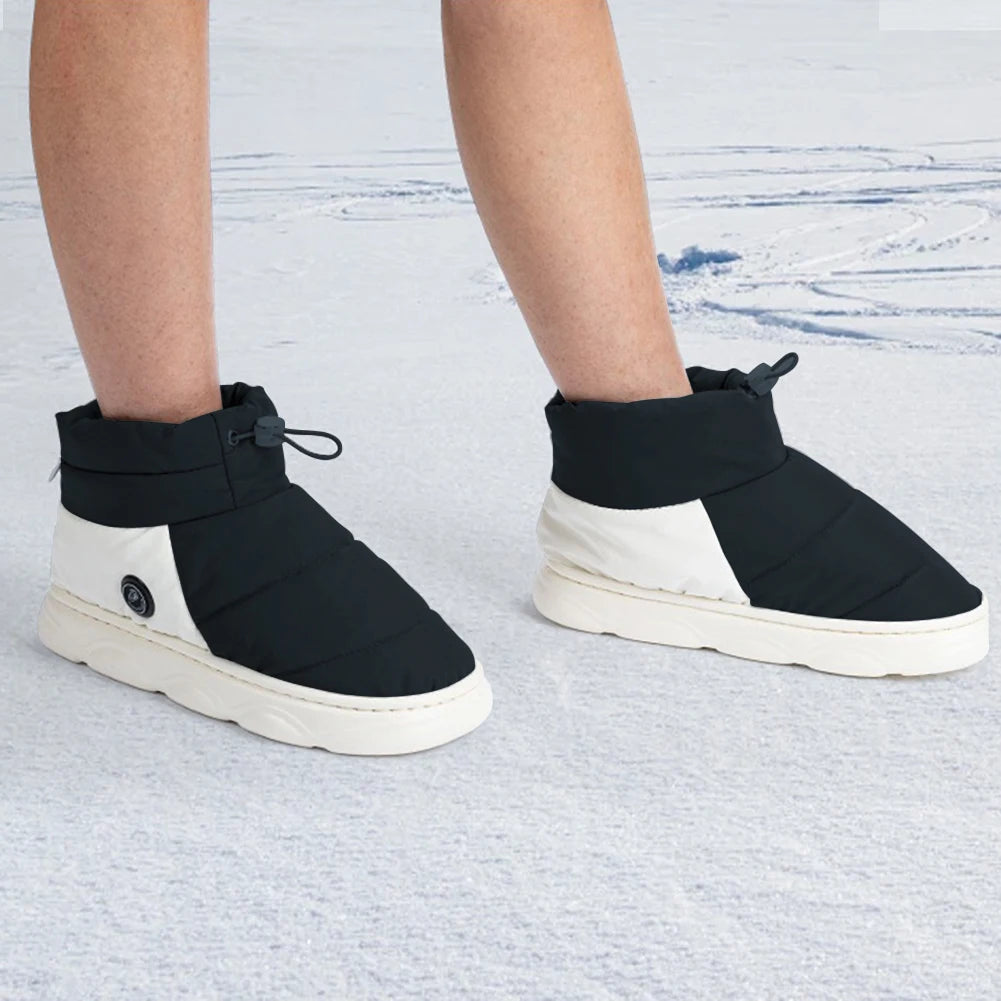 1 Paar elektrische Heizschuhe, Fußwärmer, wiederaufladbar, Unisex, Heizung, Hausschuhe, Thermoschuhe, Damen, Herren, Winter, beheizte Schuhe