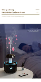 Humidificateur d'air créatif en forme de goutte d'eau avec lumière colorée et diffuseur d'huiles essentielles et d'arômes en forme de goutte d'eau. Humidificateur d'aromathérapie.