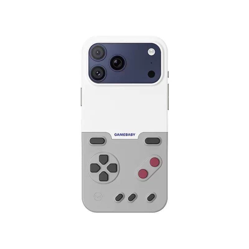 Bitmolab GAMEBABY iPhone Hülle mit Gamepad – GB/GBC/NES-Layout, Carbon Fiber, iPhone 15–17