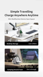 Qi2 3-in-1 Wireless Ladestation 15W – Magnetisch, für iPhone, Apple Watch & AirPods, CE