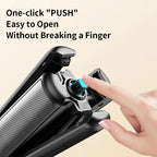 CrownQu T20-C Magnetischer Selfie-Stick & Stativ - MagSafe, 360 Grad, Bluetooth 20m | iPhone & Android | Schwarz