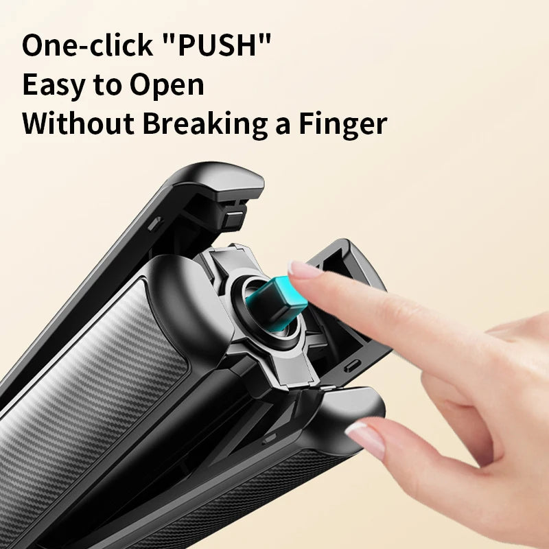 CrownQu T20-C Magnetischer Selfie-Stick & Stativ - MagSafe, 360 Grad, Bluetooth 20m | iPhone & Android | Schwarz