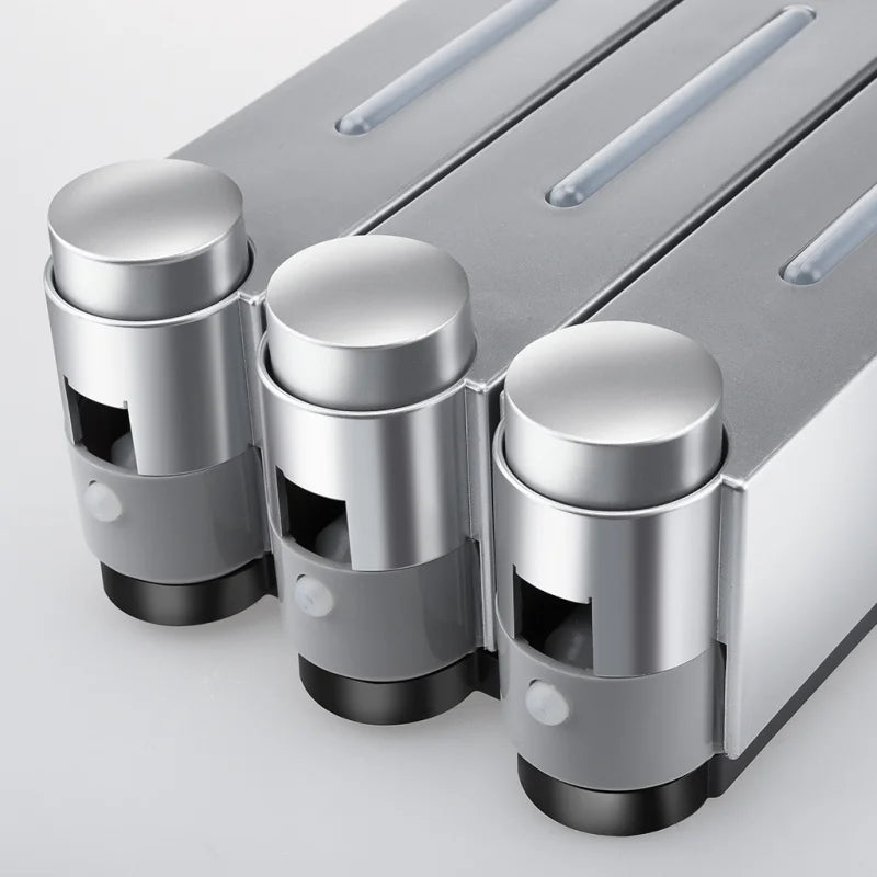 Seifenspender für 1/2/3 Tassen, Wandmontage, Duschseifenspender, Duschgel, Waschmittelspender für Badezimmerzubehör, kein Stanzen