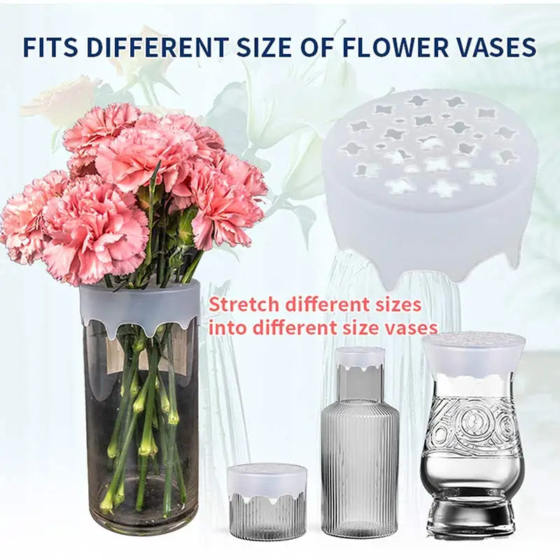 Silikon-Blumengitter für Vasen – Flexibler Blumenstielhalter, Wasserdicht & Wiederverwendbar | DIY