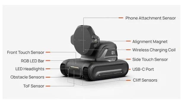 LOOI Roboter Smart Toy Verwandeln Sie das Smartphone in einen Desktop-Roboter. Magnetische mobile KI-Geste, Gesichtserkennung, GPT-Sprachdialog-Spielzeug