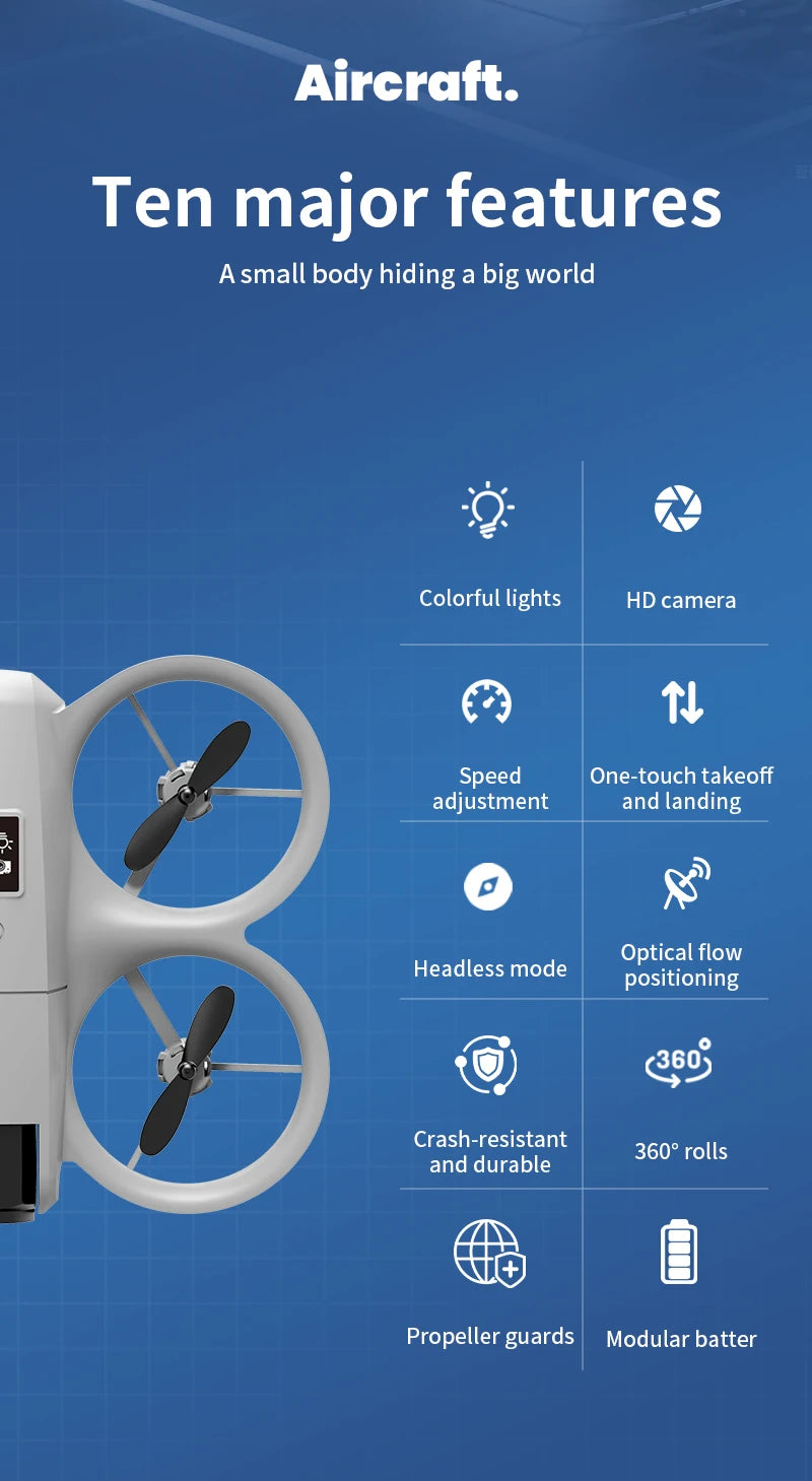 Neue H135 Mini Drohne WIFI FPV Hover Professionelle 4K Kamera Tasche Bunte Lichter Eders Rc Flugzeug Faltbare Quadcopter RC spielzeug Geschenke