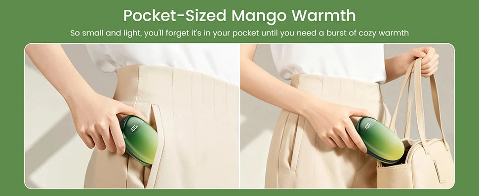 Tragbare Handwärmer, wiederaufladbar, 2 Stück, mit Display, 2-in-1 magnetische elektrische Handwärmer für Camping, Weihnachtsgeschenk