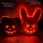 LED-Tiermaske Halloween – Leuchtende Hasen- & Bärmaske für Karneval & Cosplay