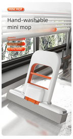 Mini-Schwammmopp, handfreies Waschen, tragbarer Mini-Mopp mit super saugfähigem Mopp für die Reinigung von Schreibtischböden, Badezimmern, Küchen, Glas und Autos