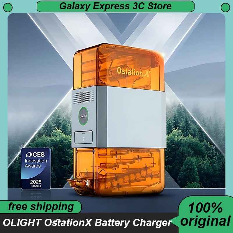 OLIGHT OstationX 3-in-1 Smart-Akkuladegerät AA/AAA Ni-MH wiederaufladbares Batterieladegerät Ladebox Nickel-Metallhydrid-Batterien Gehäuse