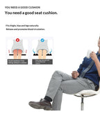 Air Bags Travel Cushion Lightweight Breathable Travel Seat Cushion High Rebound Pressure Portable 3D Air Cell Seat Cushion Decor