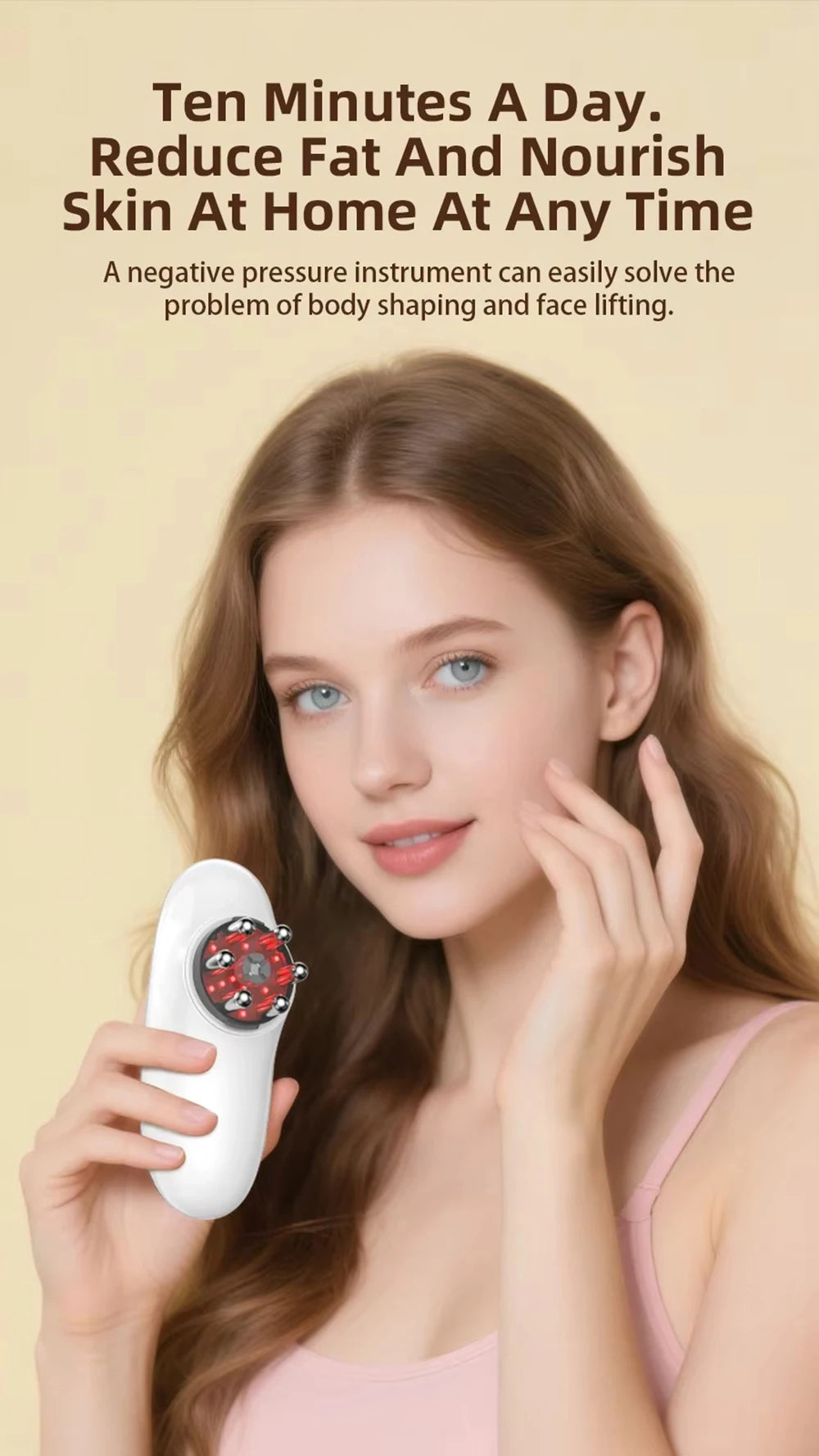 NEUES 2-in-1 elektrisches Cellulite-Massagegerät, Körperformungsgerät für Bein, Bauch, Taille, Arm, Mikrostrom-Gesichtsgerät für die Hautpflege