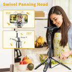 LISCN L16TT Selfie Stick Stativ – 1,8m ausfahrbar, Bluetooth, 360° drehbar | Faltbares Stativ