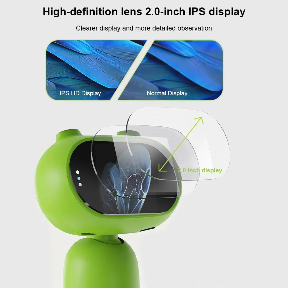 1000x Kinder mikroskop elektronische Lupe Kamera 200 Megapixel pädagogische Wissenschaft Spielzeug mit 8 LED-Licht Foto Video-Funktion