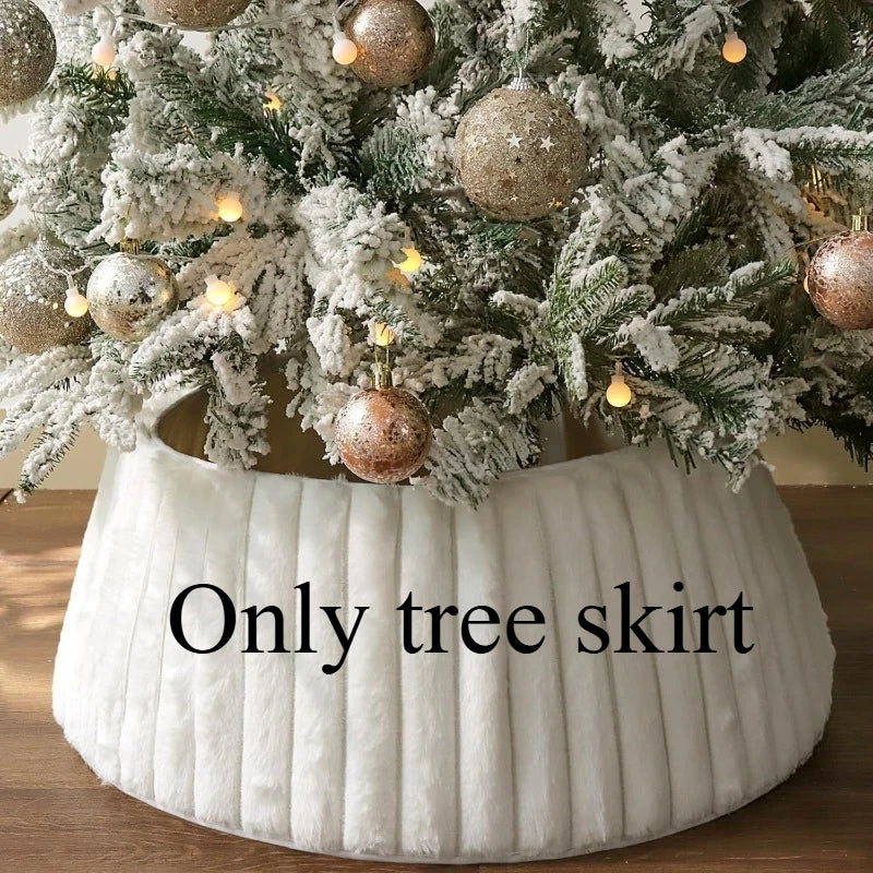 1pc Weihnachtsdekorationen Vertikal Gestreiften Plüsch Gestrickte Weihnachtsbaum Röcke Festival Ornamente Geschenke Schaffen Atmosphäre Einfach