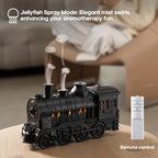 Kreativer Vintage-Zug-Lokomotive-Luftbefeuchter, Aroma-Diffusor, Sprühgerät mit Quallen-Rauchring für die Aromatherapie mit ätherischen Ölen