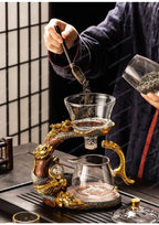 Neues automatisches Teeservice aus Glas, faule Teekanne für den Haushalt, Kung-Fu-Teetasse, Artefakt zum Aufbrühen von Bürotees